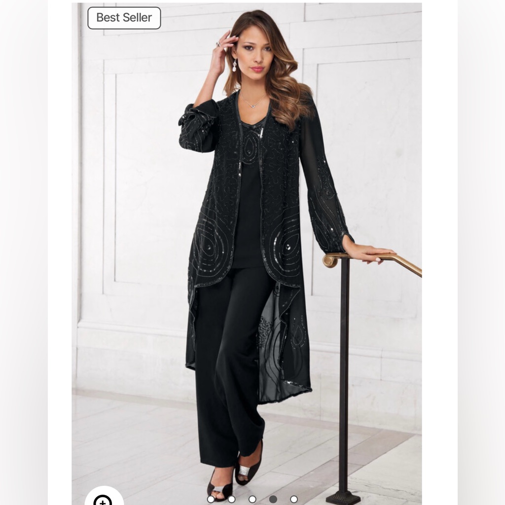 Three-Piece Beaded Pant Suit- 20w